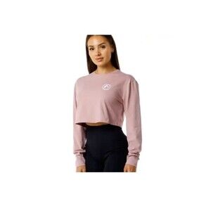Alphalete Women’s Dynasty Long Sleeve Crop Tee Size Small -Mauve